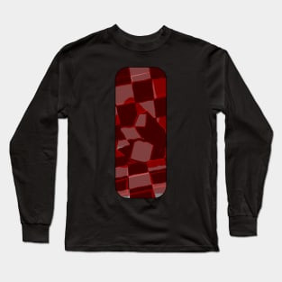 Mirror Cube in Checkered Checkered Room - Red Long Sleeve T-Shirt